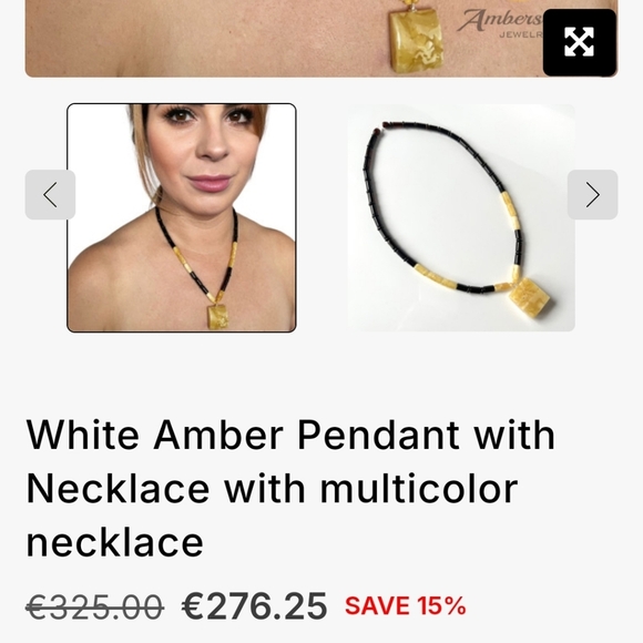 White Baltic Amber Pendant Necklace Multicolor Natural Beads Rare Earth-Tone Gem - Picture 9 of 12